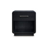 Ashley Robeck Nightstand | 1 Drawer | Black 26’’ | Silver Metal Handles BM328281