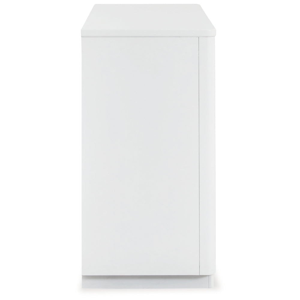 Ashley Canaal Wide Dresser | 6 Drawer | White Solid Wood | 64’’ | LED Light BM328282