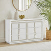 Ashley Canaal Wide Dresser | 6 Drawer | White Solid Wood | 64" | LED Light
