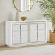 Ashley Canaal Wide Dresser | 6 Drawer | White Solid Wood | 64" | LED Light