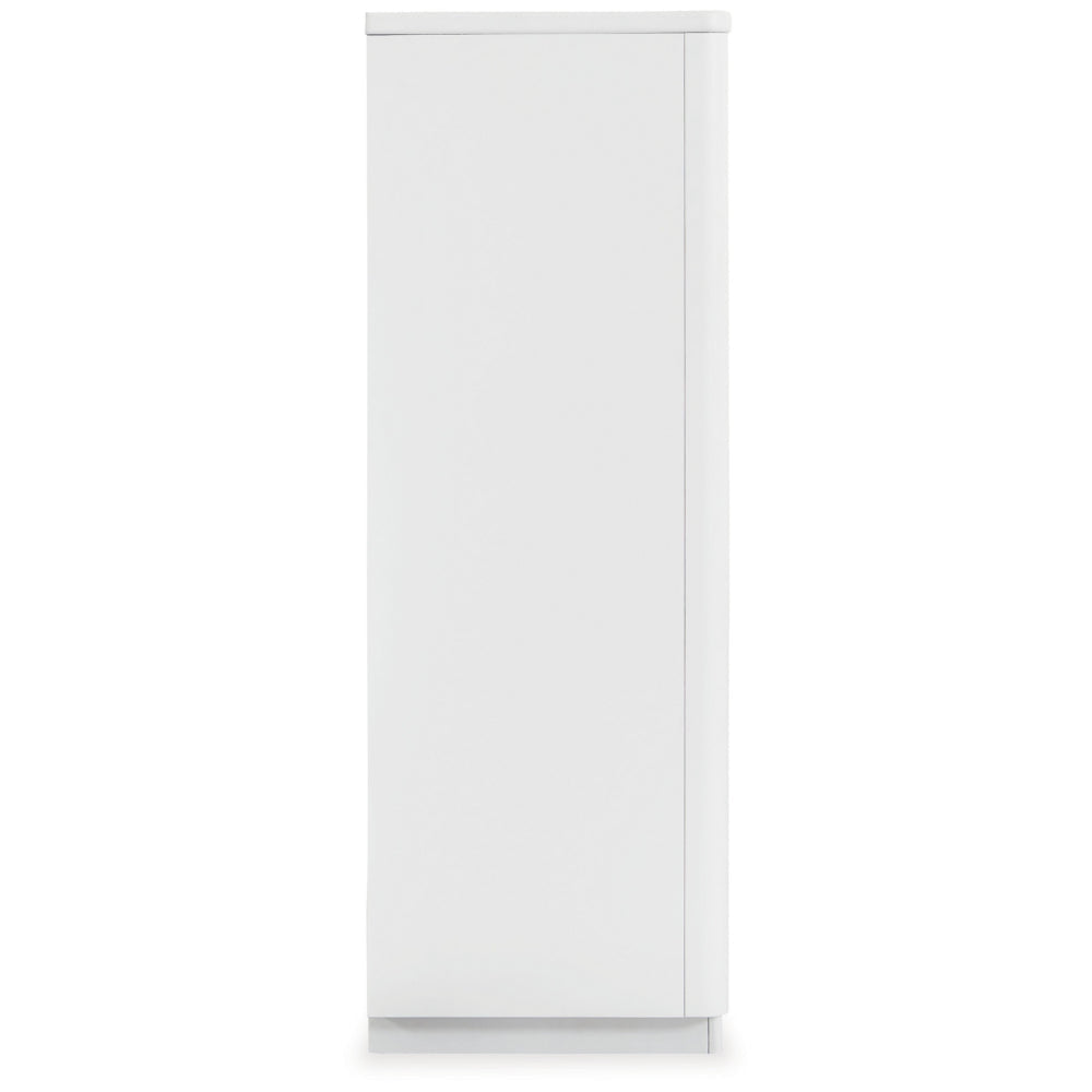 Ashley Canaal Tall Dresser Chest | 5 Drawer | White Finish 58’’ | LED Light BM328283