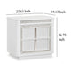 Ashley Canaal Nightstand | 2 Drawer | White Solid Wood | 28’’ | LED Light BM328284