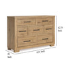 Ashley Dani Wide Dresser | 7 Drawer | Rustic Brown Solid Hardwood | 66’’ BM328285