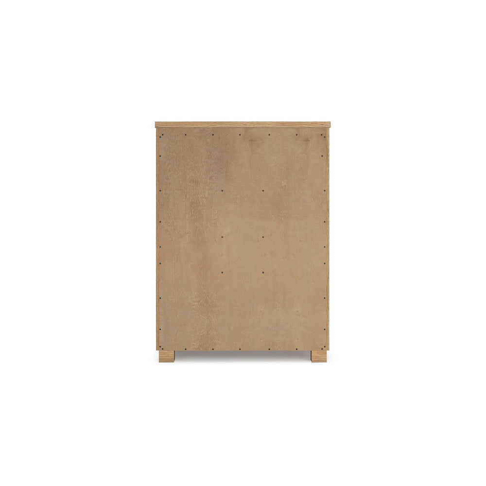 Ashley Dani Tall Dresser Chest | 5 Drawer | 58’’ Rustic Brown Solid Hardwood BM328286