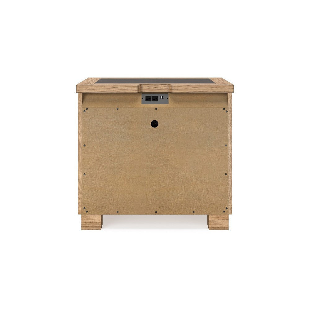 Ashley Dani Nightstand with 2 Drawers | 29’’ | Rustic Brown Solid Hardwood BM328287