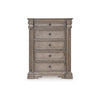 Ashley Blaie Tall Dresser Chest | 5 Drawer | 68’’ Taupe Brown Solid Hardwood BM328289
