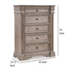 Ashley Blaie Tall Dresser Chest | 5 Drawer | 68’’ Taupe Brown Solid Hardwood BM328289