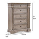 Ashley Blaie Tall Dresser Chest | 5 Drawer | 68’’ Taupe Brown Solid Hardwood BM328289