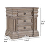 Ashley Blaie Nightstand | 3 Drawer | 29’’ | Taupe Brown Solid Hardwood Finish BM328290