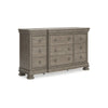 Ashley Orny Wide Dresser | 9 Drawers | 69" | Gray Solid Hardwood Finish