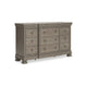 Ashley Orny Wide Dresser | 9 Drawers | 69" | Gray Solid Hardwood Finish