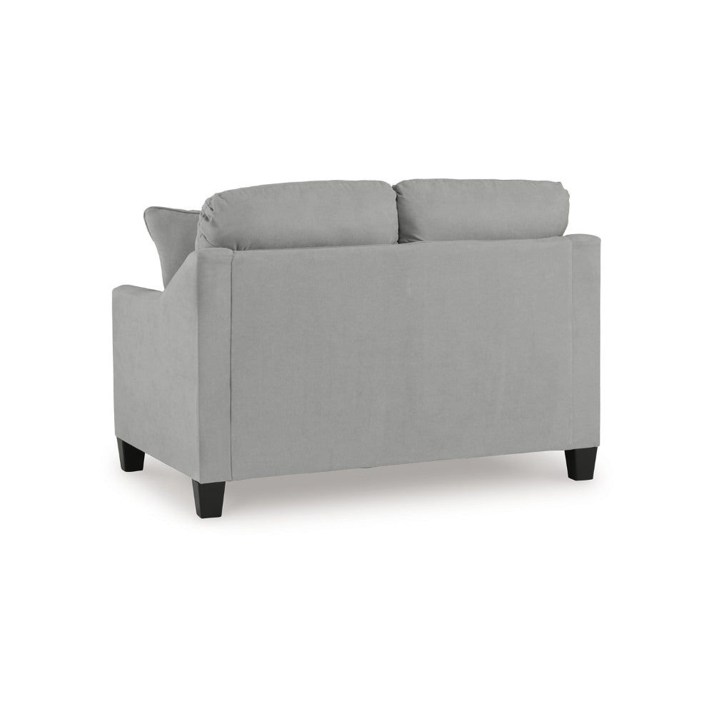 Ashley Blaire Loveseat | Gray Polyester | 2 Accent Pillows | Black Wood | 57’’ BM328294