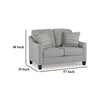 Ashley Blaire Loveseat | Gray Polyester | 2 Accent Pillows | Black Wood | 57’’ BM328294