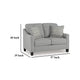 Ashley Blaire Loveseat | Gray Polyester | 2 Accent Pillows | Black Wood | 57’’ BM328294