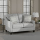 Ashley Blaire Loveseat | Gray Polyester | 2 Accent Pillows | Black Wood | 57"