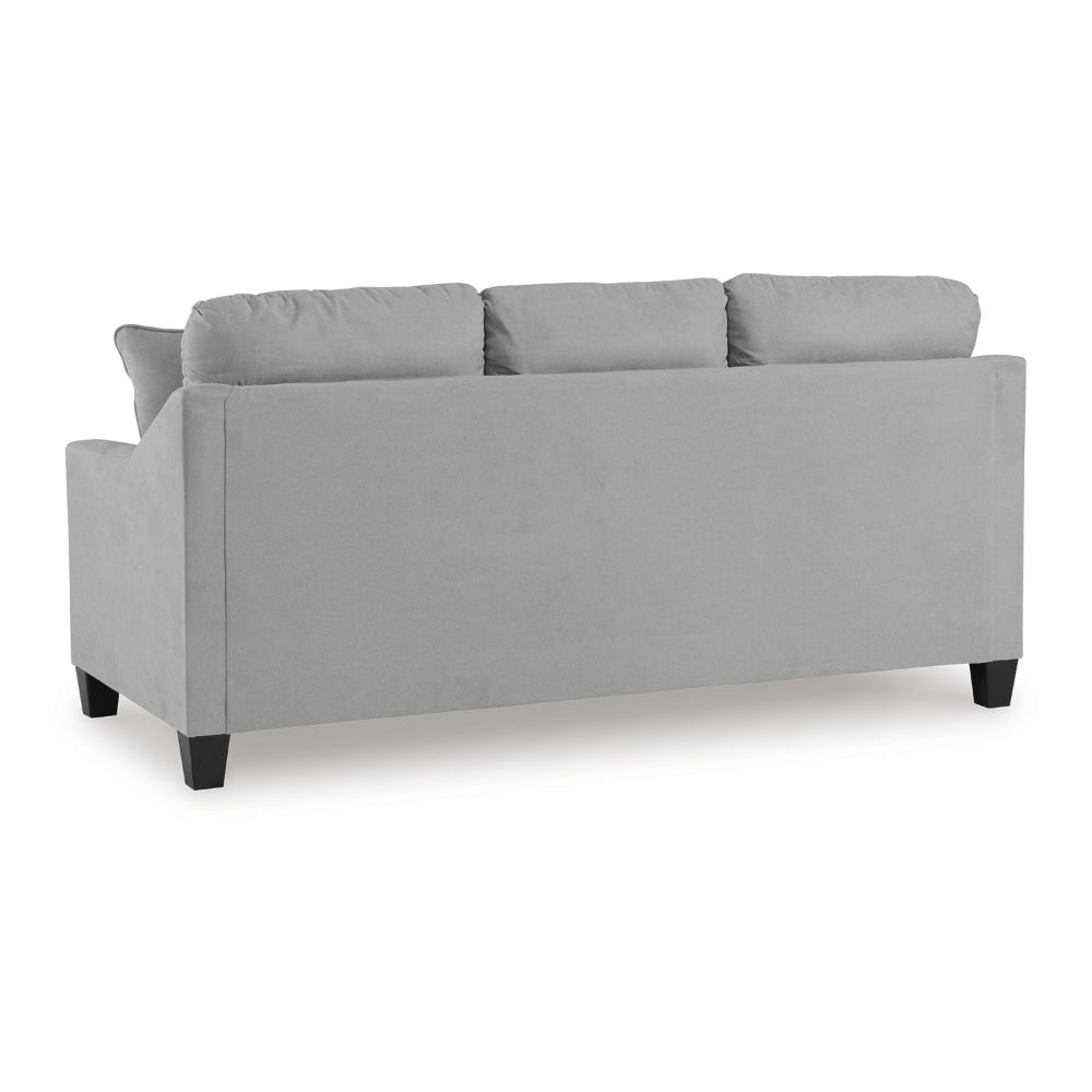 Ashley Blaire Sofa | Gray Polyester | 2 Accent Pillows | Black Wood | 80’’ BM328295