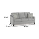 Ashley Blaire Sofa | Gray Polyester | 2 Accent Pillows | Black Wood | 80’’ BM328295