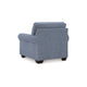 Ashley Sano Chair | Denim Blue Polyester | Soft Cushioning | Black Wood Frame BM328297
