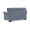 Ashley Sano Loveseat | Denim Blue Polyester | 2 Accent Throw Pillows | 63’’ BM328298