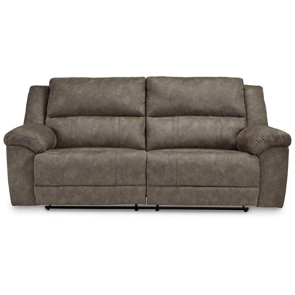 Ashley Larson Manual Reclining Oversize Sofa | Brown Faux Leather | 92’’ BM328304