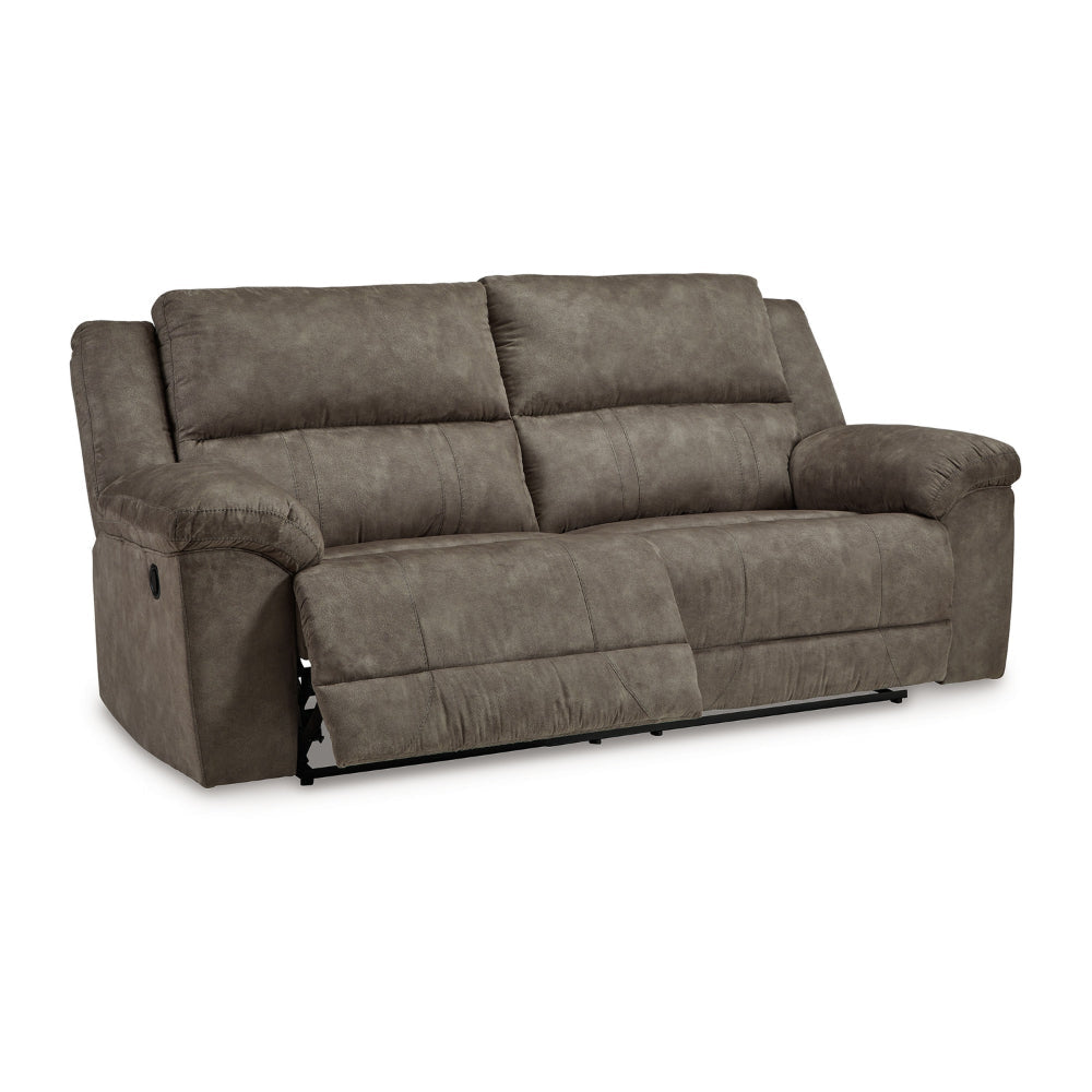 Ashley Larson Manual Reclining Oversize Sofa | Brown Faux Leather | 92’’ BM328304