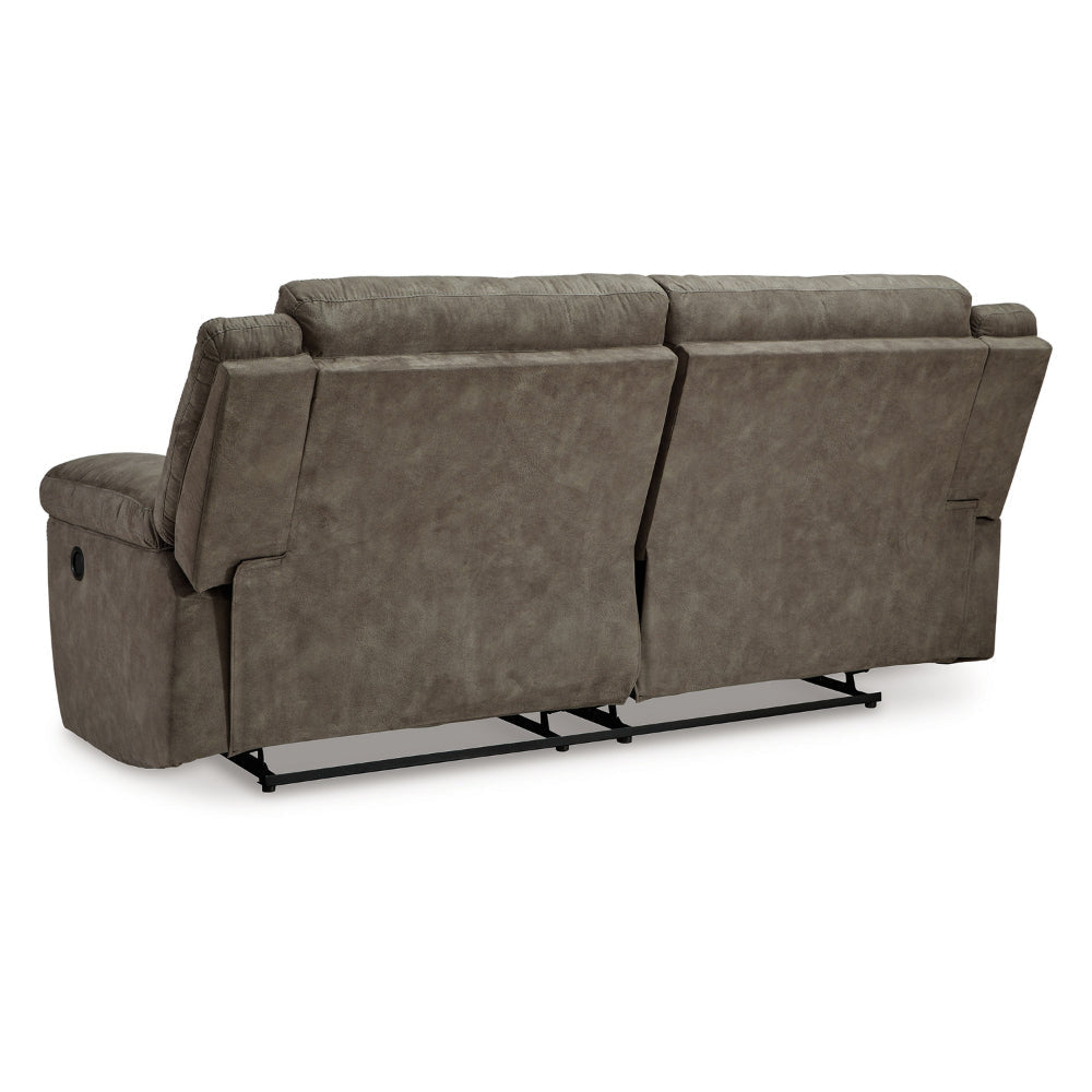 Ashley Larson Manual Reclining Oversize Sofa | Brown Faux Leather | 92’’ BM328304