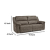 Ashley Larson Manual Reclining Oversize Sofa | Brown Faux Leather | 92’’ BM328304