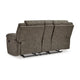 Ashley Larson Manual Double Recliner Oversize Loveseat | Brown Faux Leather BM328305