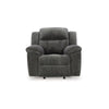 Ashley Briar Manual Rocker Recliner Chair | Dark Gray Polyester | Pillow Arms BM328309