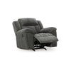 Ashley Briar Manual Rocker Recliner Chair | Dark Gray Polyester | Pillow Arms BM328309