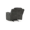 Ashley Briar Manual Rocker Recliner Chair | Dark Gray Polyester | Pillow Arms BM328309