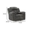 Ashley Briar Manual Rocker Recliner Chair | Dark Gray Polyester | Pillow Arms BM328309