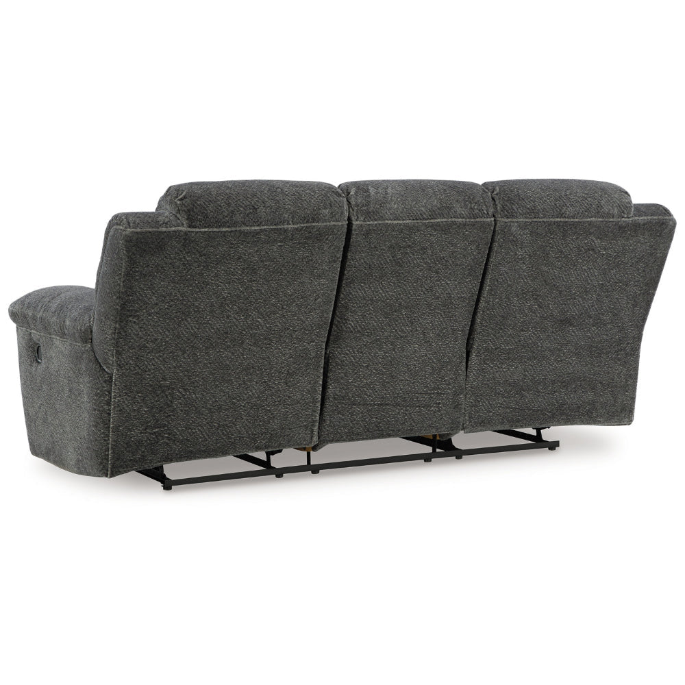 Ashley Briar Manual Reclining Sofa Dark Gray Polyester | Metal Frame | 91’’ BM328310