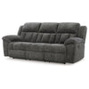 Ashley Briar Manual Reclining Sofa Dark Gray Polyester | Metal Frame | 91’’ BM328310