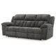 Ashley Briar Manual Reclining Sofa Dark Gray Polyester | Metal Frame | 91’’ BM328310