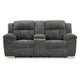 Ashley Briar Manual Double Reclining Loveseat | Dark Gray Polyester | 80’’ BM328311