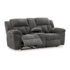 Ashley Briar Manual Double Reclining Loveseat | Dark Gray Polyester | 80’’ BM328311