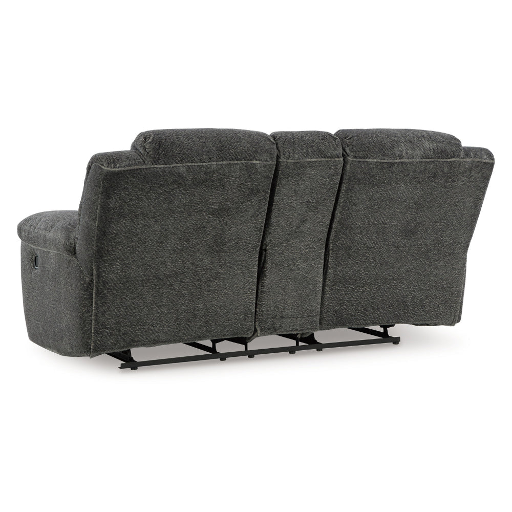 Ashley Briar Manual Double Reclining Loveseat | Dark Gray Polyester | 80’’ BM328311
