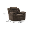 Ashley Briar Manual Rocker Recliner Chair | Brown Polyester | Pillow Top Arms BM328312