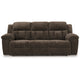 Ashley Briar Manual Reclining Sofa Brown Polyester | Pillow Top Arms | 91’’ BM328313
