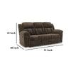 Ashley Briar Manual Reclining Sofa Brown Polyester | Pillow Top Arms | 91’’ BM328313