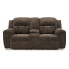 Ashley Briar Manual Double Reclining Loveseat | Brown Polyester | 80’’ BM328314