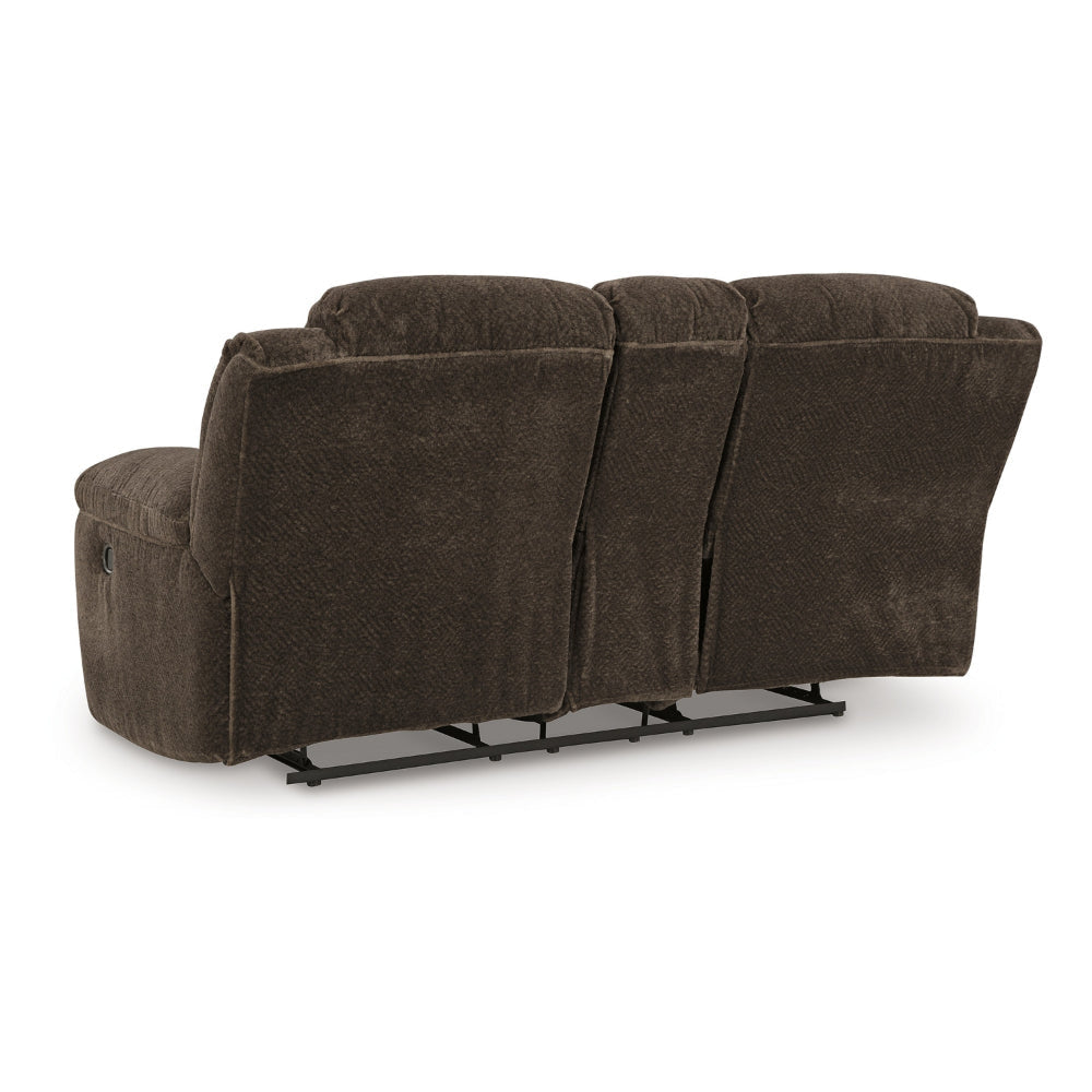 Ashley Briar Manual Double Reclining Loveseat | Brown Polyester | 80’’ BM328314