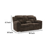 Ashley Briar Manual Double Reclining Loveseat | Brown Polyester | 80’’ BM328314