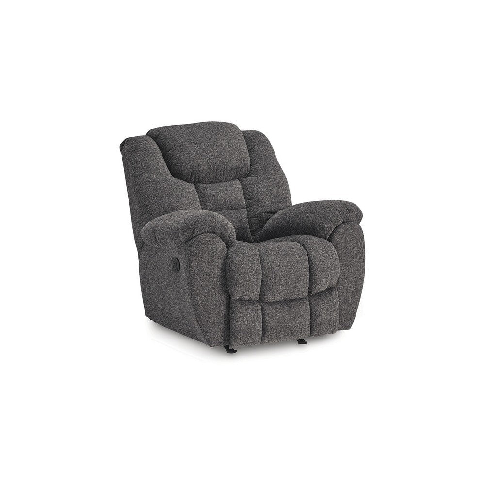 Ashley Dane Manual Rocker Recliner Chair | Gray Polyester | Pillow Top Arms BM328315