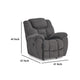 Ashley Dane Manual Rocker Recliner Chair | Gray Polyester | Pillow Top Arms BM328315