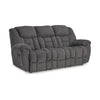 Ashley Dane Manual Reclining Sofa | Gray Polyester | Pillow Top Arms | 87"