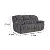 Ashley Dane Manual Reclining Sofa | Gray Polyester | Pillow Top Arms | 87’’ BM328316