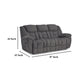 Ashley Dane Manual Reclining Sofa | Gray Polyester | Pillow Top Arms | 87’’ BM328316
