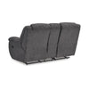 Ashley Dane Manual Double Reclining Loveseat | Rich Gray Polyester | 76’’ BM328317